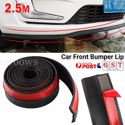 2.5M Car Front Bumper Lip Splitter Body Side Spoiler Protector Rubber Universal • $21.05