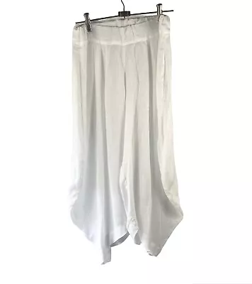 Muse Linen Harem Style Pants White Small Women’s • $22.52