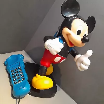 Mickey Mouse Telephone Tyco Vintage 1987 Travelling Backpack Phone Retro 1980s • £49.99