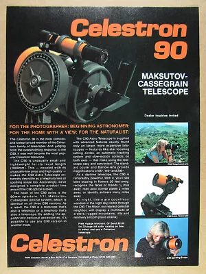 1979 Celestron 90 C90 Maksutov-Cassegrain Telescope Vintage Print Ad • £8.07