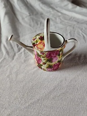 Multi Colored Rose Miniature Ceramic Water Can • $10