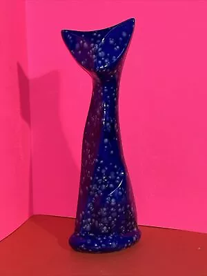 Blue/White Cat (15 ) Figurine Statue Contemporary Modern Art Pottery Glaze • $77.77