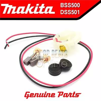 Genuine Makita DSS501 DSS500 BSS500 BSS501 DCS552 Brush Holder Caps & Brushes  • £16.99