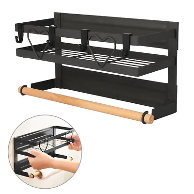 Magnetic Fridge Rack Shelf Organizer Spice Jars Holder Refrigerator Side Storage • £15.26