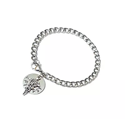 Medical Alert Bracelet SOS Warning Stainless Steel Chain Medical Disc & Charm 9  • £7.50