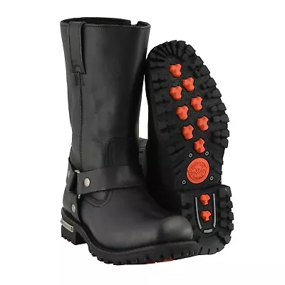 Milwaukee Leather Men's 11  Classic Harness Motorcycle Boot W/ Square Toe Design • $139.99