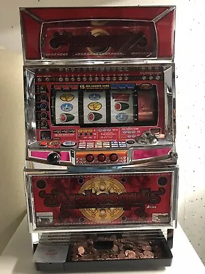 $300 • Buy Vintage Yamasa Slot Machine Table Top With Key, Coins, Instruction Manual
