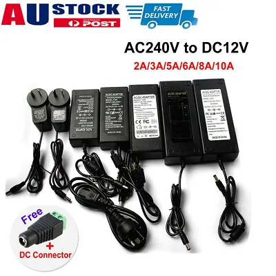 AC 240V TO DC 24V 12V 5V Power Supply Adapter Transformer 1A/2A/5A/10A LED Strip • $20.75