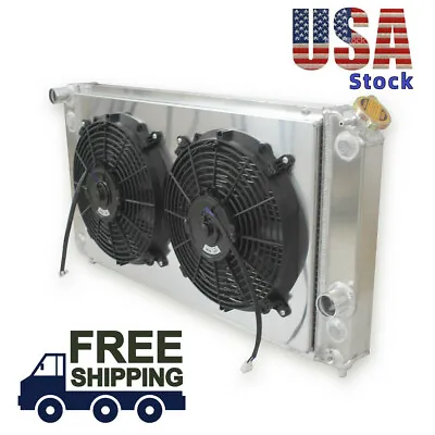3-Row Aluminum Radiator With 2Fan For 1986-05 Chevy S10 LS Swap 26.3  W Core New • $195