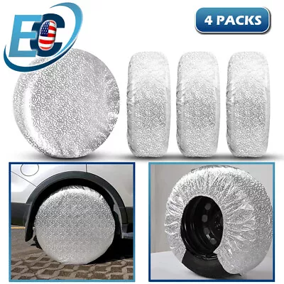 4PCS Waterproof Tire Covers Wheel & Tyre RV Trailer Camper Sun Protector 25 -27  • $19.99