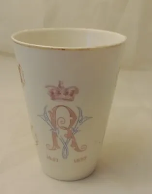 Queen Victoria 1897 Diamond Jubilee Commemorative Mug   Good Condition • £18