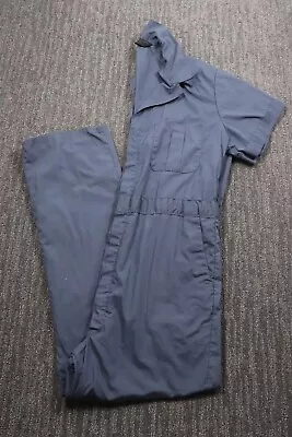 Vintage 70's Coverall Jumpsuit Mechanic Short Sleeve Pockets Workwear Men 38x32 • $34.77