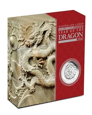 2012 Australia 5 Oz Year Of The Dragon Proof Silver Coin • $450