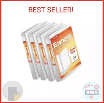 Pack Of 3 Cardinal Economy 3 Ring Binder 1 Inch Presentation View White. • $19.99