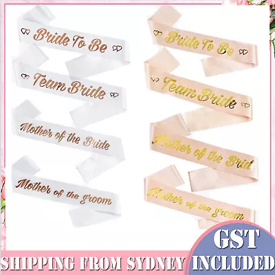 Rose Gold Team Bride Hens Party Sash Sashes Night Bachelorette Bridal Bridesmaid • $3.55