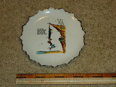 Vintage Korea Wall Hanging Funny Plate Prospectors Gold Miners Hillbilly • £28.45