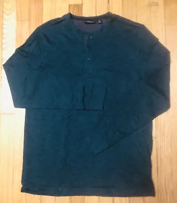 VtG NwOt Men’s Marc Anthony Henley Snap Button Solid Knit L/S Stretch T-Shirt L • $1.99