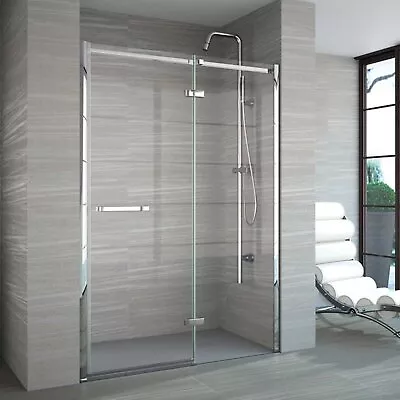 Merlyn 8 Series Frameless Inline Hinged Shower Door 1700mm+ Wide - 8mm Glass • £1387.95