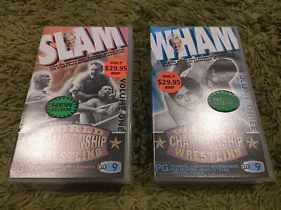 WCW THE VERY BEST OF WORLD CHAMPION WRESTLING - Vol 1 SLAM & Vol 3 WHAM VHS • $39.95