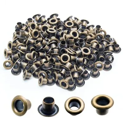  1/8 Inch (3mm) ID Grommets Eyelets 200 Pieces Metal Grommet Kit Hole Brass • $15.70