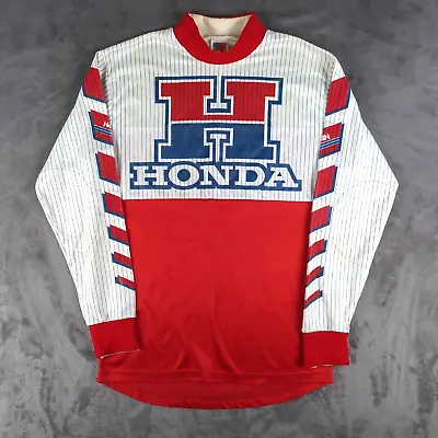 Vintage Team Honda Hallman Racing Motocross Jersey Size M Medium Dirt Bike • $134.88