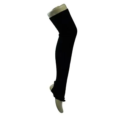 Pridance Long Stirrup Legwarmers Dance Ballet Warm Up Class 65cm Black NWT • £11.95