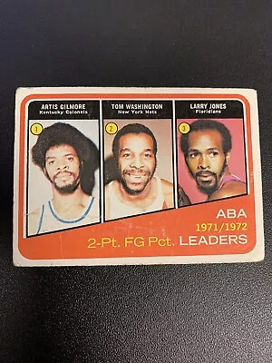 1972-73 Topps #260 ABA FG Leaders Artis Gilmore Tom Washington Larry Jones • $3.80