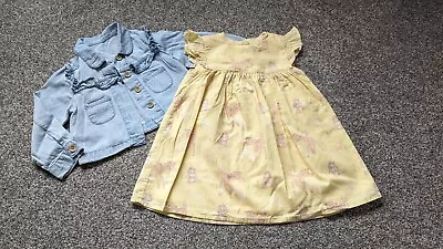 Baby Girls Clothes DISNEY Bambi 9-12 Months Summer Dress & Jacket Set • £6.75