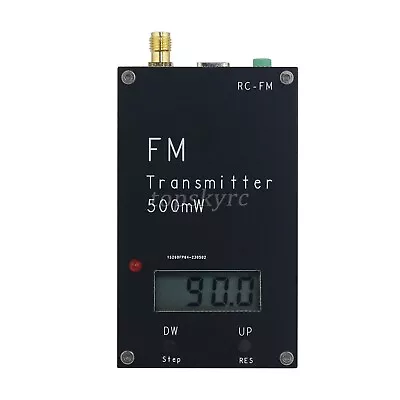 RC-FM 2000M 76-108M Digital LCD Display Transmitting 0.5W 500mW Stereo 5V USB • $34.86