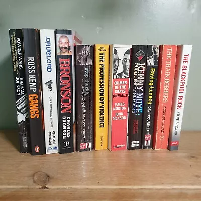 11x True Crime Books Bundle Gangsters Mafia Gangland Gangs Prison Job Lot • £19.99