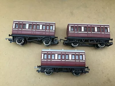 3 Hornby R219  Caledonian 4 Wheel Coaches • £12
