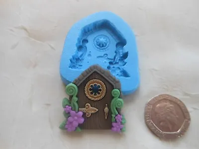 Mini Craft Mould: Ornate Pointed Top FAIRY DOOR (30x32mm) Clay Resin Cupcake  • £5