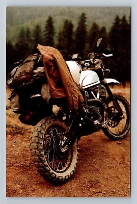 Motorcycle Dirt Bike Unidentified Parked With Gear Postcard • $5.46