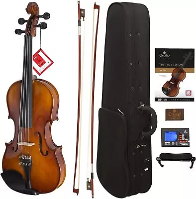 Cecilio Violin For Kids & Adults Beginners Violins Kit 3/4 - Natural Varnish- • $70.89