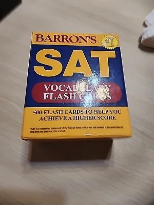 Barron's SAT Vocabulary 500 Flash Cards 2nd Edition (Missing About 10 Of 500) • $9.99