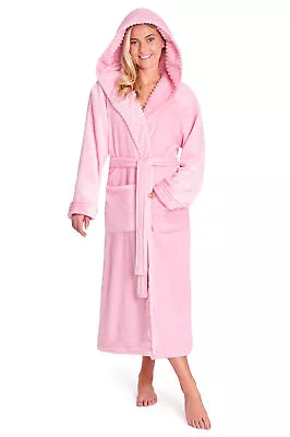 CityComfort Fluffy Super Soft Hooded Dressing Gown For Women • £24.49