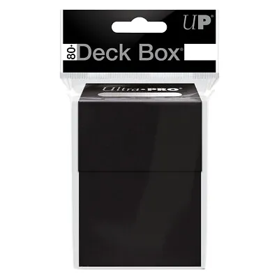 Ultra Pro Deck Box For Collectible Gaming Cards BLACK - Holds 80+ Sleeved Cards • $2.29