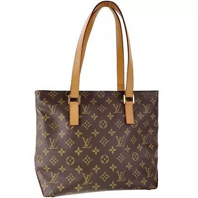 Louis Vuitton Monogram Cabas Piano Leather Fabric Brown Tote Bag 1534 • $373.50