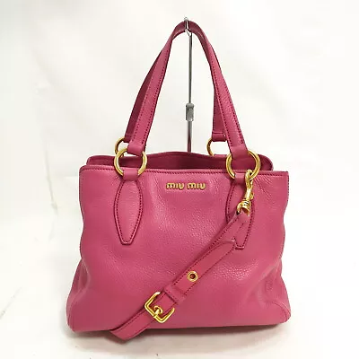 Miu Miu Hand Bag  Pink Leather 1182037 • $3.25