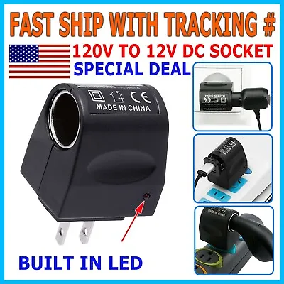 120V AC Electric Wall Outlet Power To 12V DC Cigarette Lighter Adapter Converter • $3.84