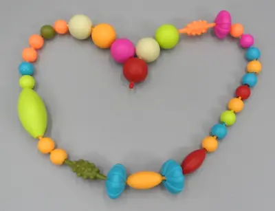Vtg Pop It Snap Bead Necklace Colorful Chunky Plastic Dopamine Dressing Kid Core • $15