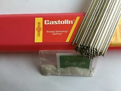 Silver Solder Kit Eutectic Castolin 1020 (56%ag) 4 Rods X 2.0mm X 250mm + Flux   • $36.66