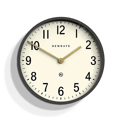 Wall Clock Large Grey Silent Round Modern Home Office Kitchen Newgate 45cm • £67.50
