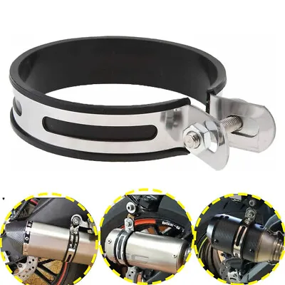 Motorcycle Exhaust Clamp Strap Mounting Bracket Hanger For Muffler Silencer Pipe • $9.99