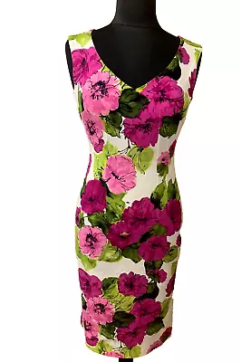 Dolce And Gabbana D&G Floral Roses Print Cotton Dress IT40 UK8 US4 EU34 • £120