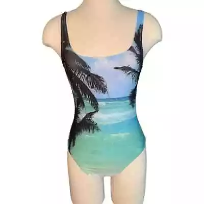 Vintage J. Crew Beach Print One Piece Bathing Suit Size 4 • $30