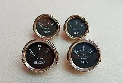 Vintage Car  Gauges Kit Veglia Olio Temp Fuel Benzina Water Temp Acqua Oil Press • $56.94