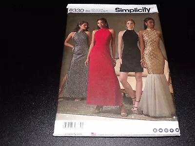 🌼 SIMPLICITY #8330 - LADIES MERMAID GOWN W/CUT OUT BACK PATTERN 4-12 FF • $11.39