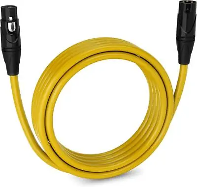 Canare L4E6S Star Quad Microphone Cable | Gold XLR-F XLR-M | Yellow. • $33.95