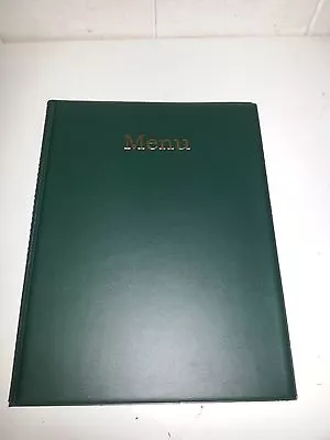 A4 Economical Cheap Version Menu Cover/folder With 4 A4 Pockets Ref Plain Green • £6